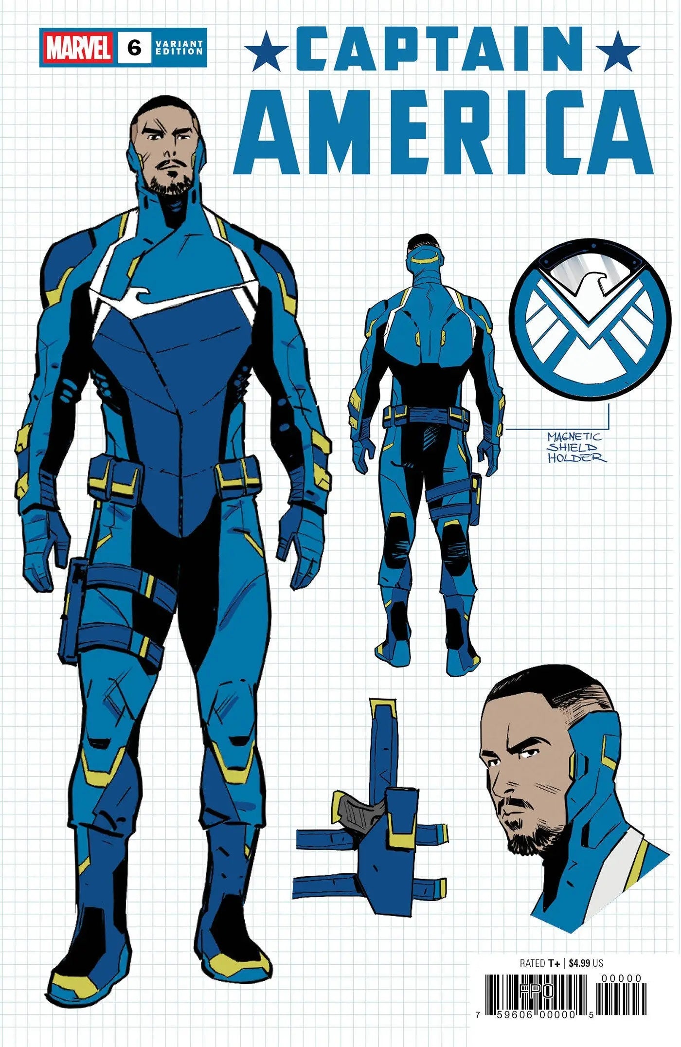 Captain America #6 Valerio Schiti Design Variant - Comic Book