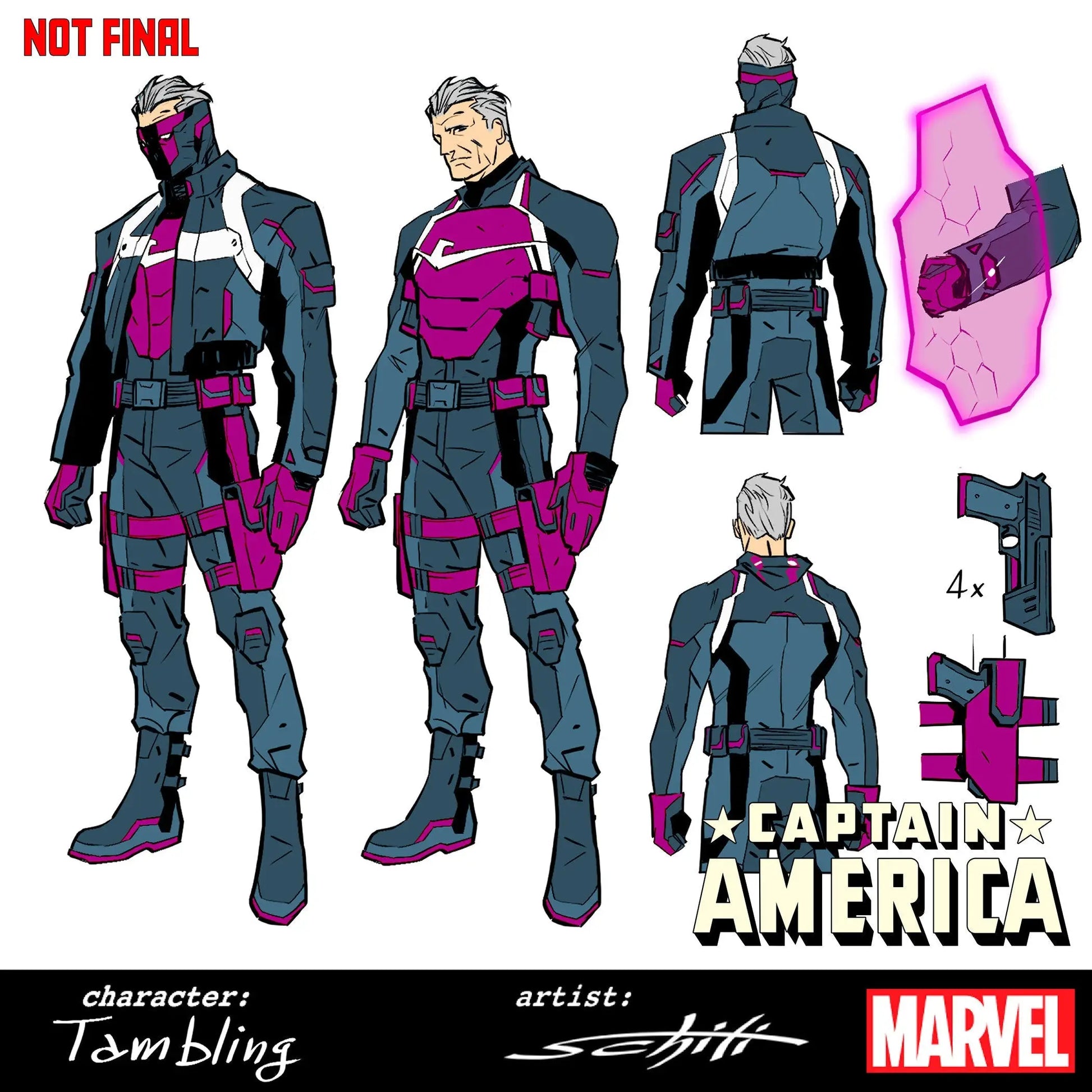 Captain America #8 Valerio Schiti Design Variant - Comic Book