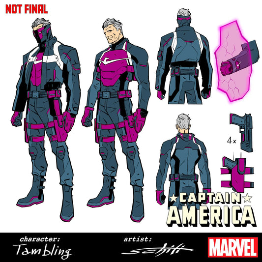 Captain America #8 Valerio Schiti Design Variant - Comic Book