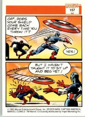 Captain America - Marvel 1990 Universe - 157 - Base NM - Marvel Card Single
