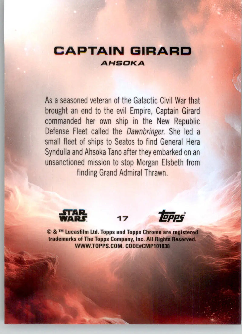 Captain Girard - 2025 Topps Chrome Sapphire Edition Star Wars - #17 - Non_sport
