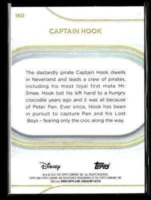 🌟 Captain Hook, 2025 Topps Chrome Disney #160 🌟 - Non-Sports Card Single