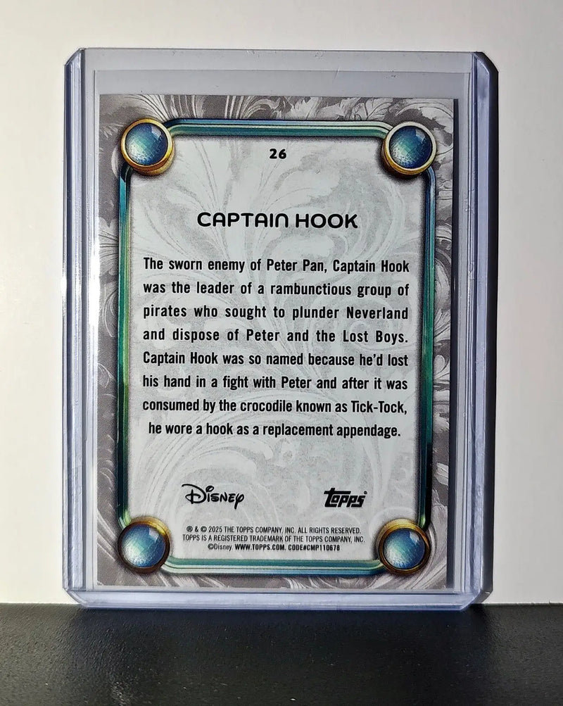 Captain Hook 2025 Topps Disney Wonder #26 Card Peter Pan