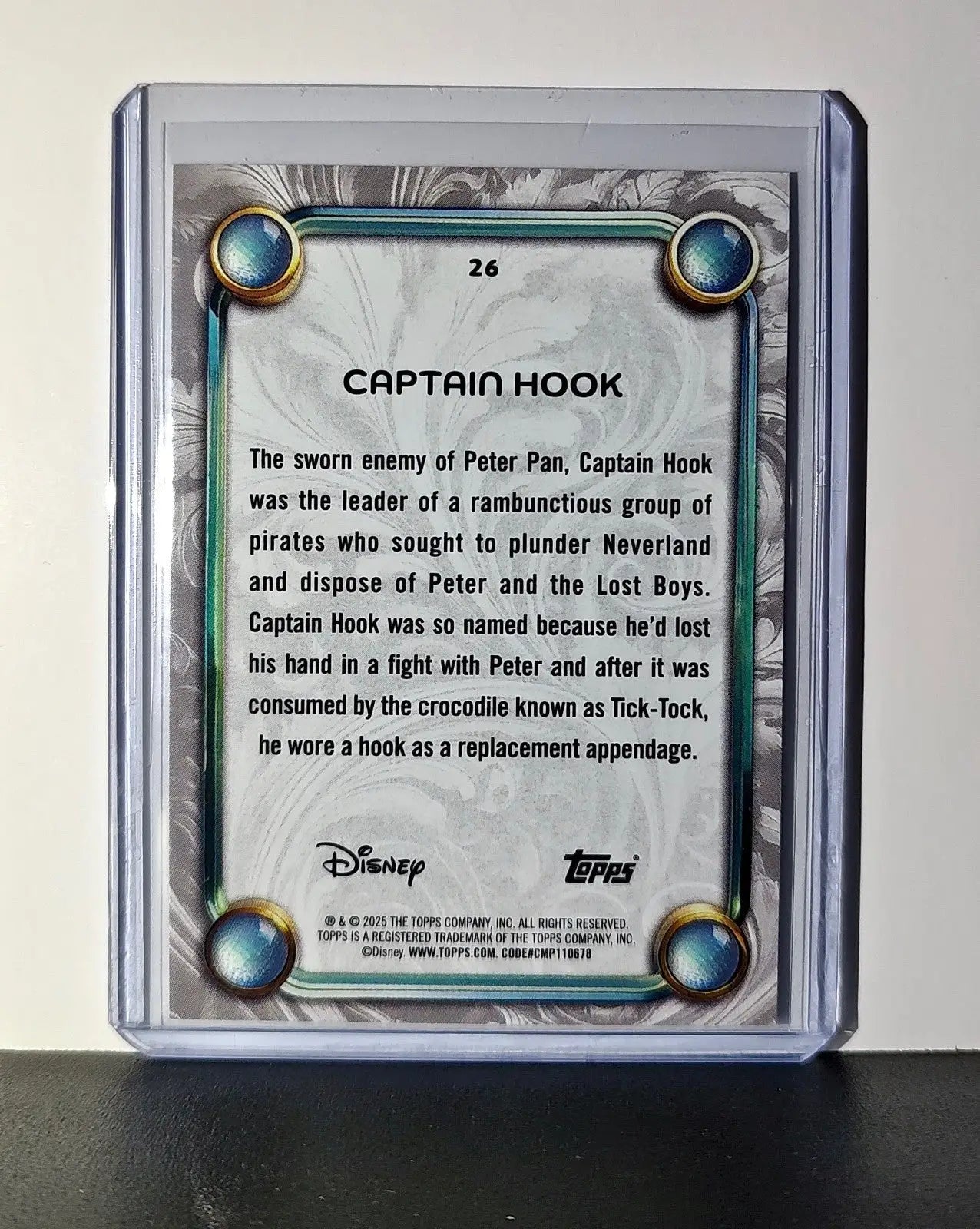 Captain Hook 2025 Topps Disney Wonder #26 Card Peter Pan - Non-Sports Card Single