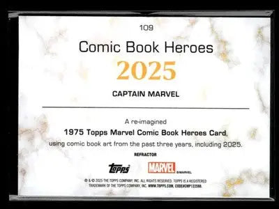 🌟 Captain Marvel 2025 Topps Marvel 1975 Golden Anniv Refractor #109 🌟 - Marvel Card Single