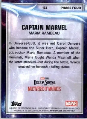 Captain Marvel - 2025 Topps Chrome Marvel Studios - #133 - Non_sport - Marvel Card Single
