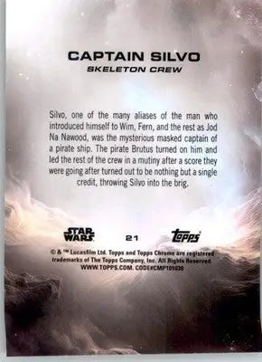 Captain Silvo - 2025 Topps Chrome Sapphire Edition Star Wars - #21 - Non_sport - Star Wars Card Single