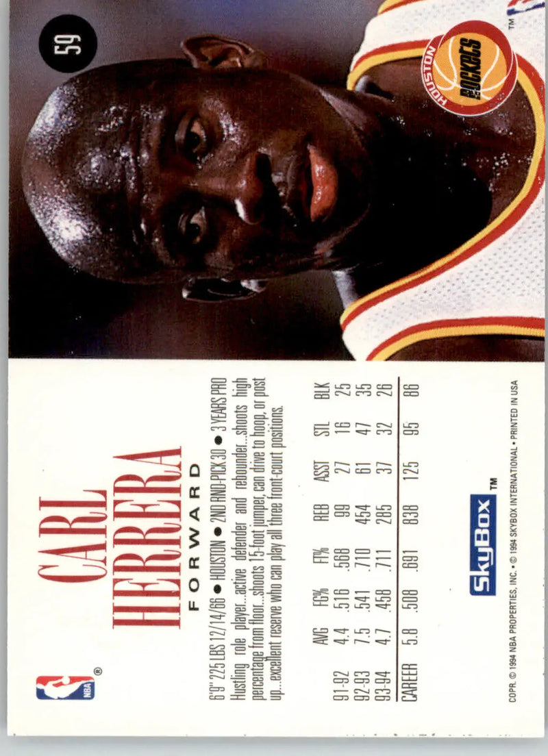 Carl Herrera - 1994-95 SkyBox Premium - #59 - Basketball - Basketball Card Single