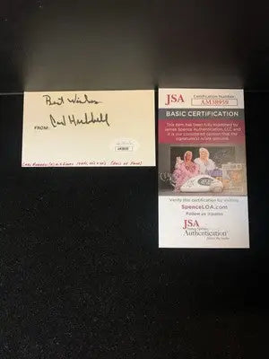 Carl Hubbell Baseball Signed Cut Auto Autograph Index Card NY Giants JSA - Sports Memorabilia