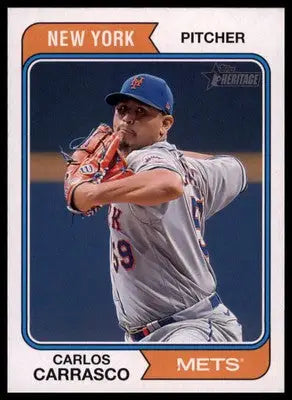 Carlos Carrasco 2023 Topps Heritage #145 New York Mets - Baseball Card Single