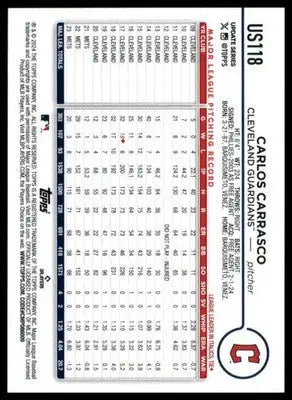 Carlos Carrasco 2024 Topps Update #US118 Cleveland Guardians - Baseball Card Single