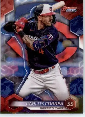 Carlos Correa - 2023 Bowman’s Best - #69 - Refractors Baseball - Baseball Card Single