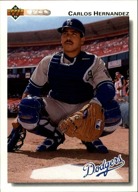 Carlos Hernandez 1992 Upper Deck MLB #797 Baseball Card Los Angeles Dodgers - Baseball Card Single