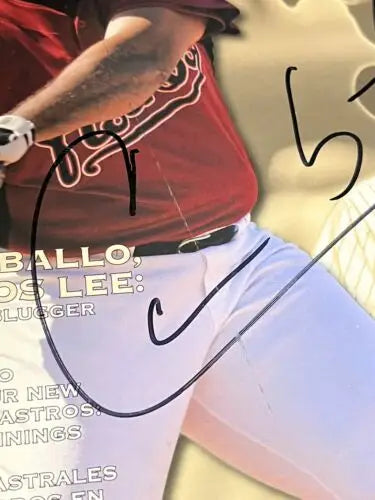 Carlos Lee Signed Houston Astros Game Program Magazine featuring autographed photo