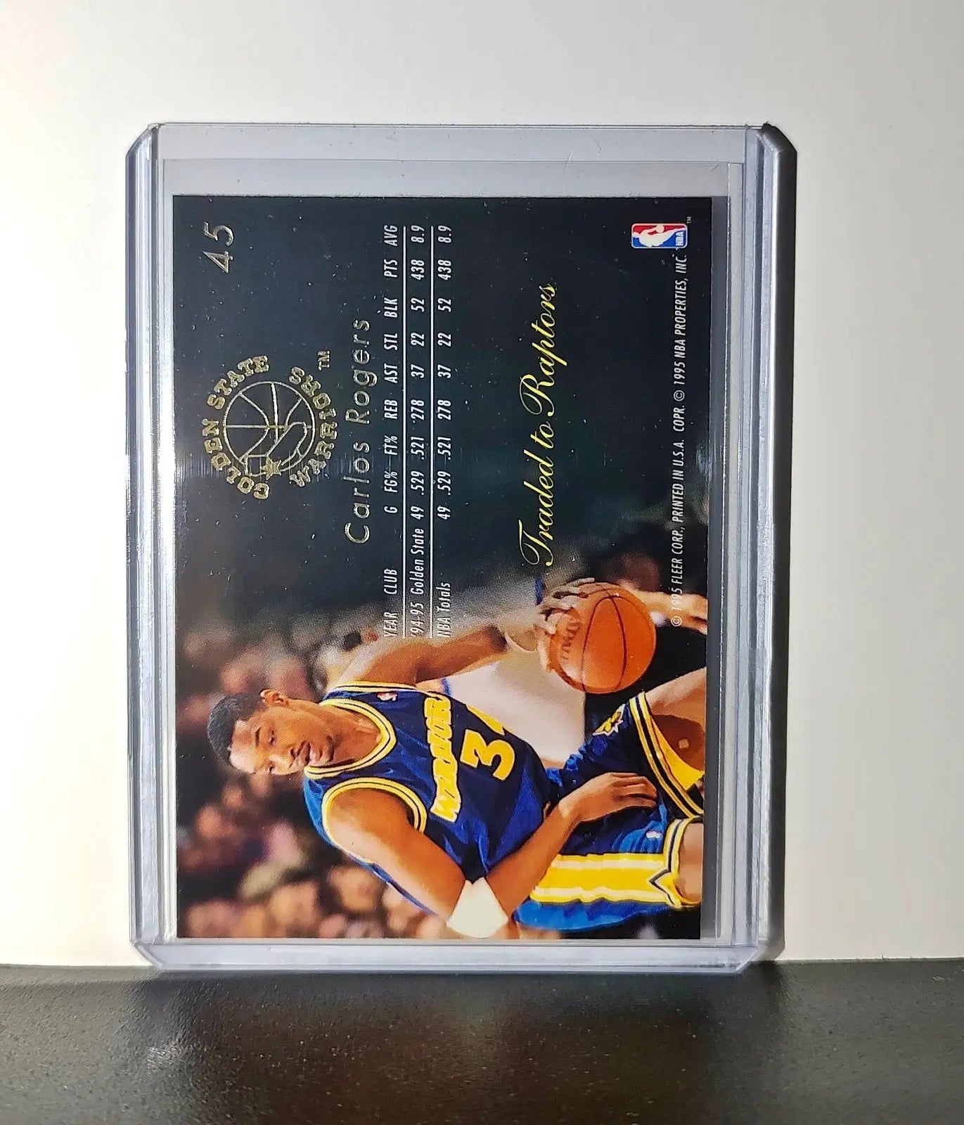 Carlos Rogers 1995-96 Flair NBA #45 Card Toronto Raptors