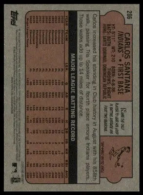 Carlos Santana 2021 Topps Heritage #206 Cleveland Indians - Baseball Card Single