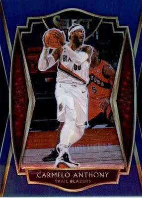 Carmelo Anthony - 2020-21 Panini Select - #132 - Blue Prizms Basketball - Basketball Card Single