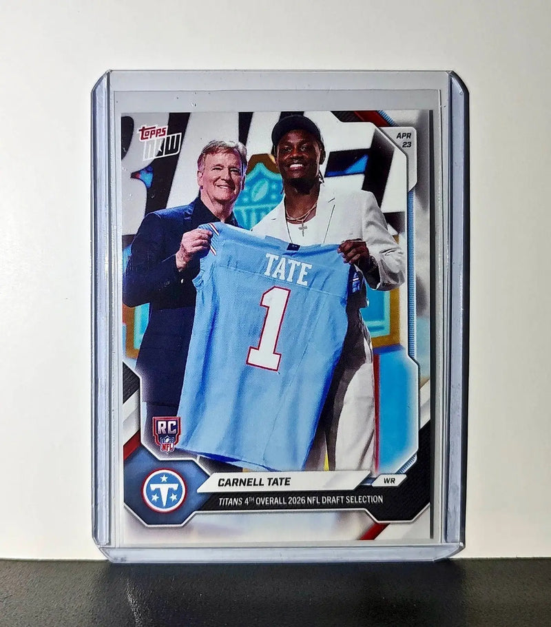 Carnell Tate Rookie 2026 Topps Now Draft Night #CTAT Card Tennessee Titans - Football Card Single