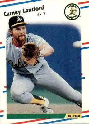 Carney Lansford - 1988 Fleer - #285 - Baseball - Baseball Card Single