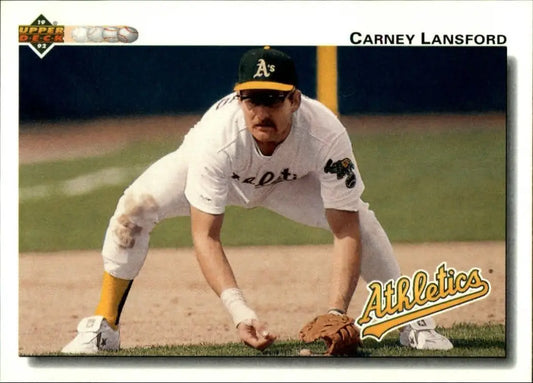 Carney Lansford 1992 Upper Deck MLB #682 Baseball Card Oakland Athletics - Baseball Card Single