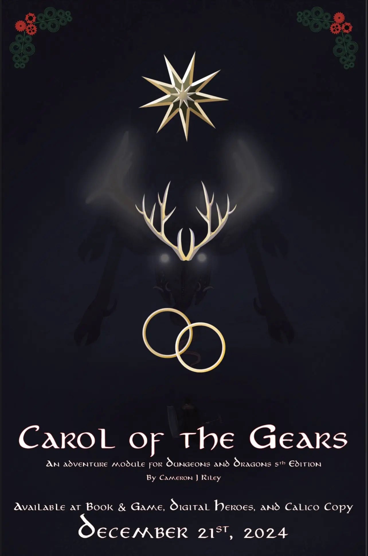 Dungeons and Dragons adventure module cover for Carol of the Gears 5th edition D&D 5th