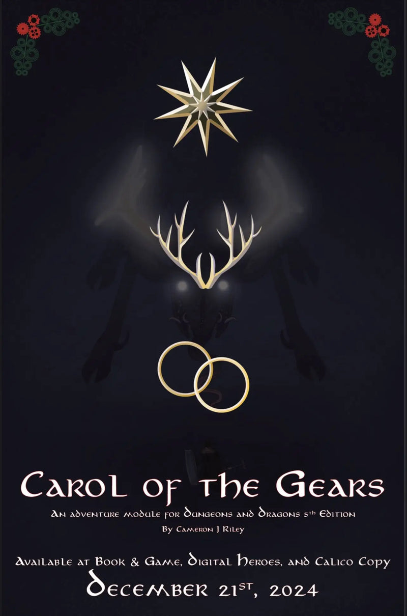 Dungeons and Dragons adventure module cover for Carol of the Gears 5th edition D&D 5th