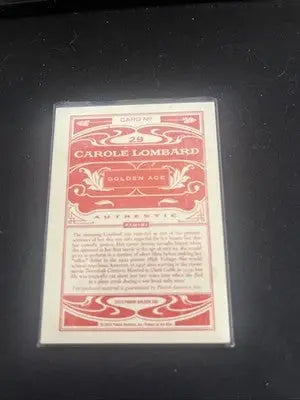 CAROLE LOMBARD 2012 Panini Golden Age Museum Authentic Collection Material - Entertainment Memorabilia