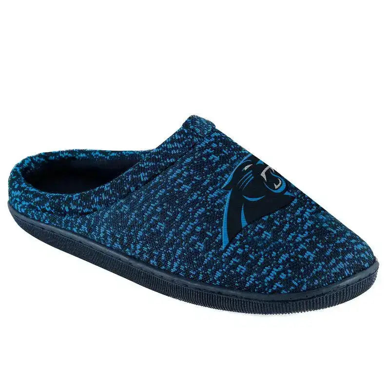 Carolina Panthers Men’s Poly Knit Cup Sole Slippers - Medium