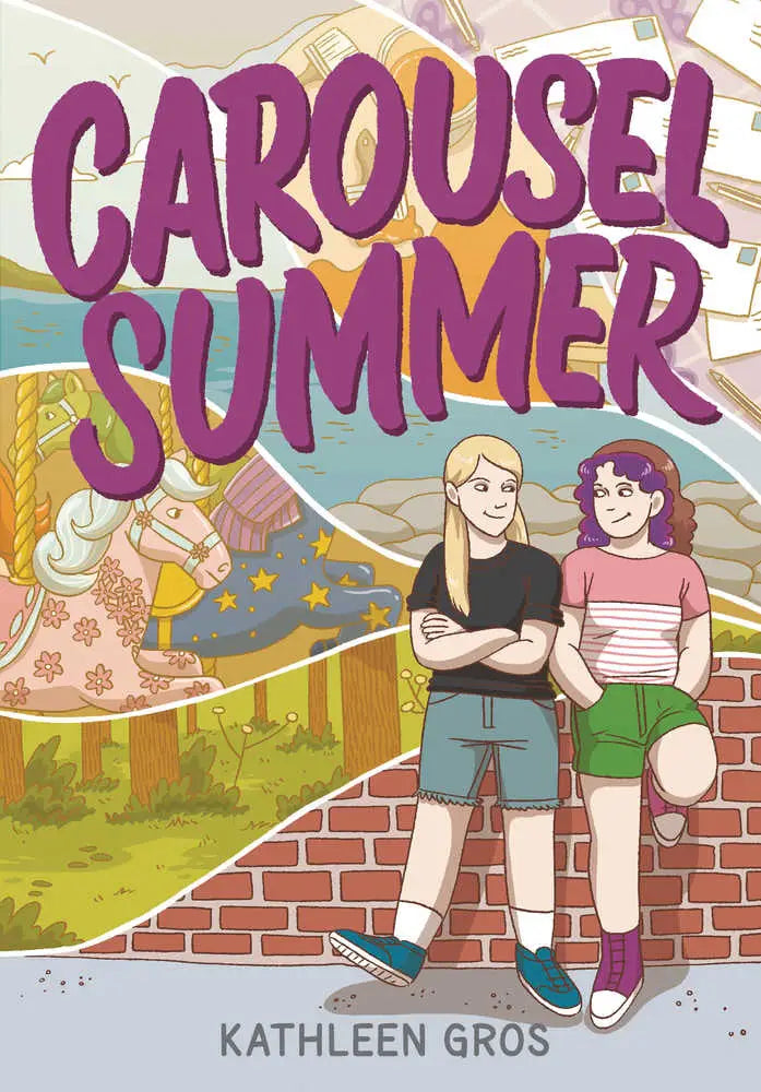 Carousel Summer book cover for the Carousel Summer Graphic Novel featuring Lucy’s summer adventure