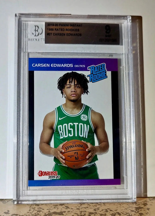 Carsen Edwards 2019-20 Panini NBA #27 Rated Rookies 1/3431 BGS 9 Mint Celtics - Basketball Card Single