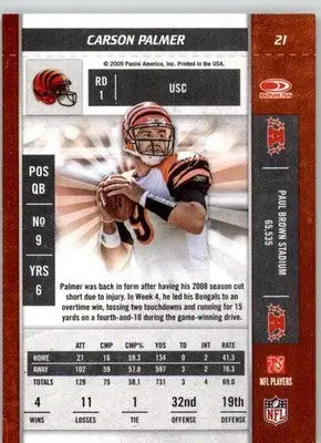 Carson Palmer - 2009 Playoff Contenders - #21 - Football - Football Card Single