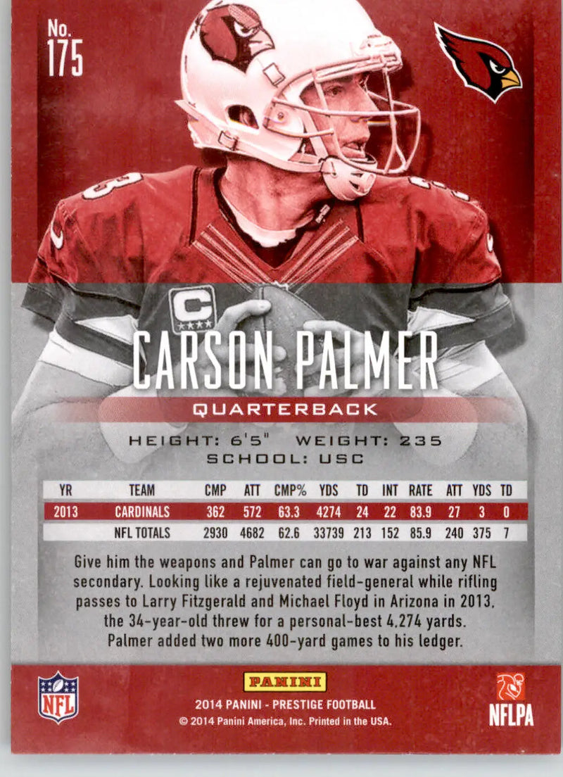 Carson Palmer - 2014 Panini Prestige - #175 - Football
