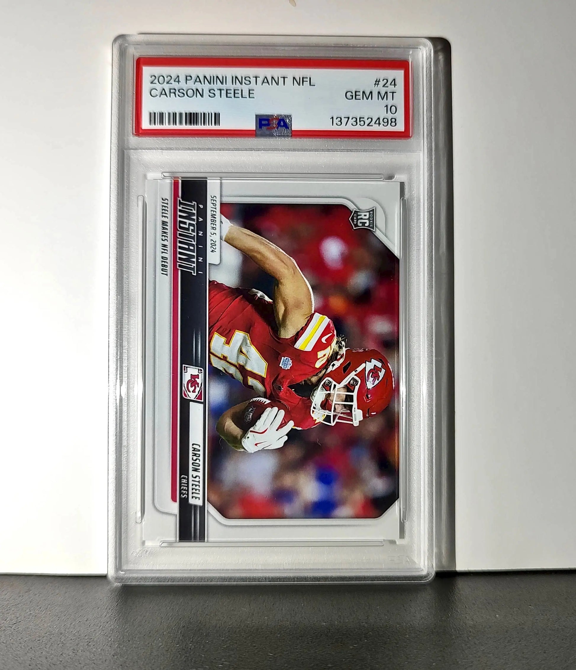 Carson Steele Rookie 2024 Panini Instant NFL #24 PSA 10 Gem Mint