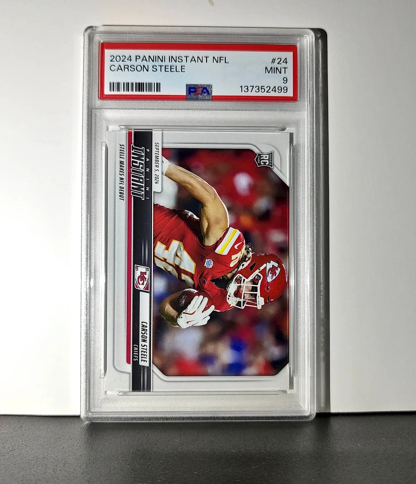 Carson Steele Rookie 2024 Panini Instant NFL #24 PSA 9 Mint