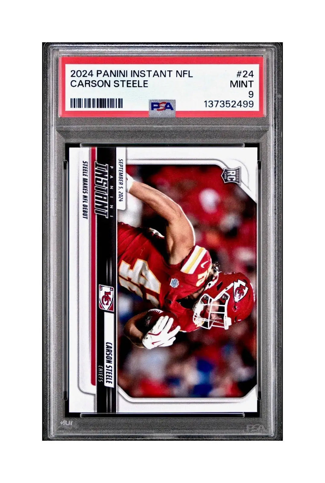 Carson Steele Rookie 2024 Panini Instant NFL #24 PSA 9 Mint