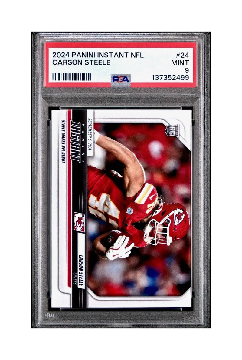 Carson Steele Rookie 2024 Panini Instant NFL #24 PSA 9 Mint