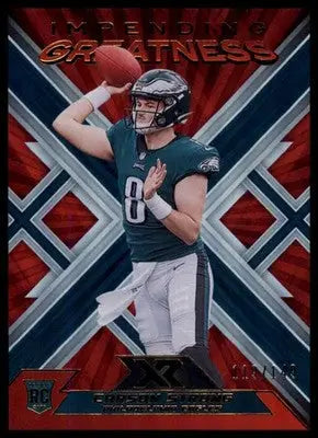 Carson Strong 2022 Panini XR Impending Greatness Red /149 #IMG-11 Eagles - Football Card Single