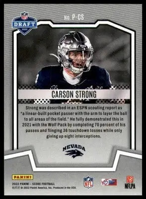 Carson Strong 2022 Score PROtential Red #P-CS Nevada Wolf Pack - Football Card Single