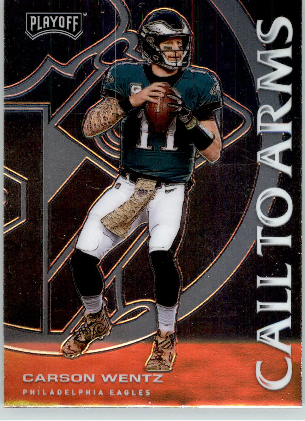 Carson Wentz - 2020 Panini Playoff - #CA-9 - Call to Arms Football - Football Card Single