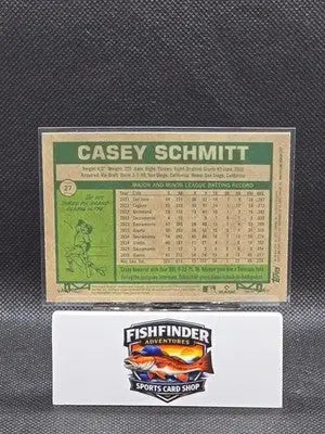 Casey Schmitt 2026 Topps Heritage Chrome Light Blue Sparkle #27- Giants - Baseball Card Single