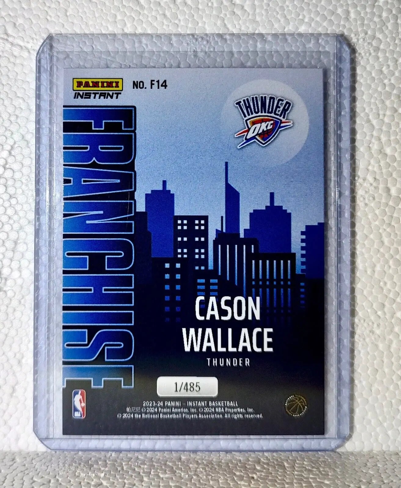 Cason Wallace 2023-24 NBA #14 Franchise Basketball Card OC Thunder 1/485