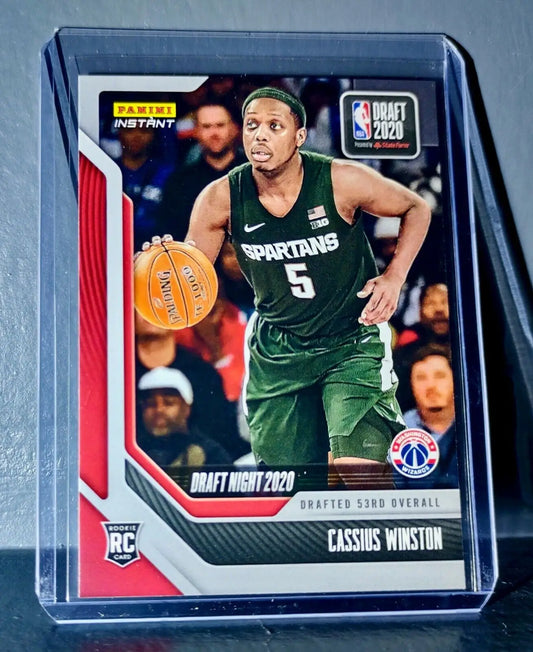 Cassius Winston 2020-21 Panini Draft Night #4 Basketball Rookie Card 1 of 285 - Basketball Card Single