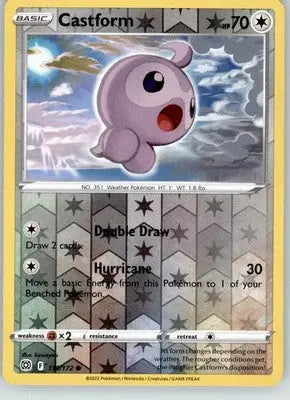 Castform - Brilliant Stars - 116/172 - Reverse Holo LP Pokemon - Pokémon Card Single