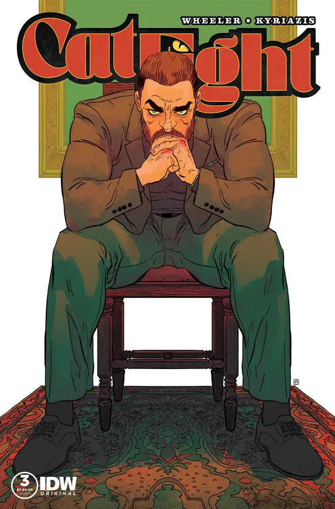 Cat Fight #3 Cover B Sherman features a brooding figure in deep contemplation