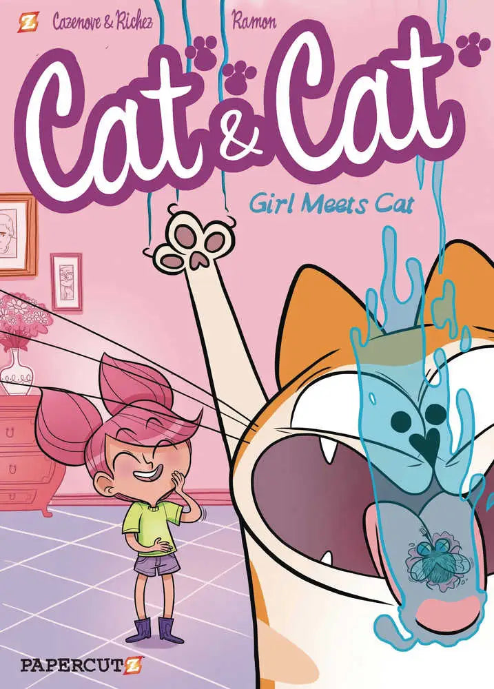 Cat and Cat comic book cover from the Cat & Cat Graphic Novel Volume 01 Girl Meets Cat