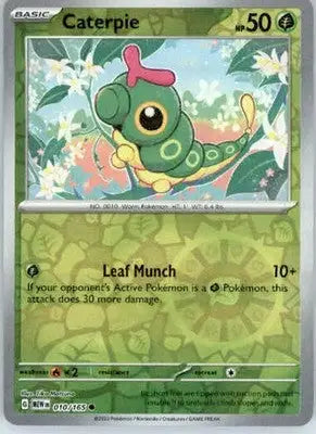 Caterpie - SV: Scarlet & Violet 151 - 010/165 - Reverse Holo NM - Pokémon Card Single