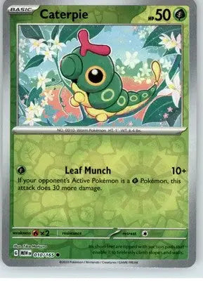 Caterpie - SV: Scarlet & Violet 151 - Reverse Holo NM - #010/165 - Pokémon Card Single