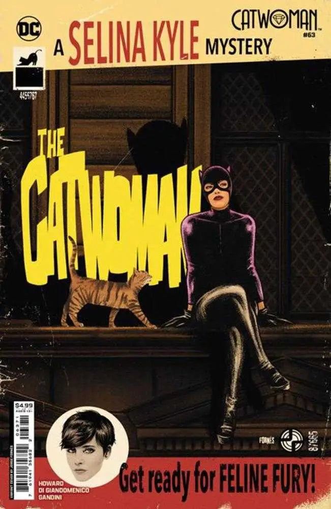 Catwoman #63 Cover G with Catwoman and a cat in a noir mystery, perfect for trading cards