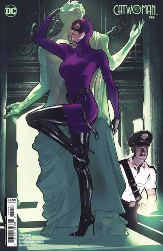 Catwoman #66 Cover C artwork in purple costume, ideal for trading card collectors