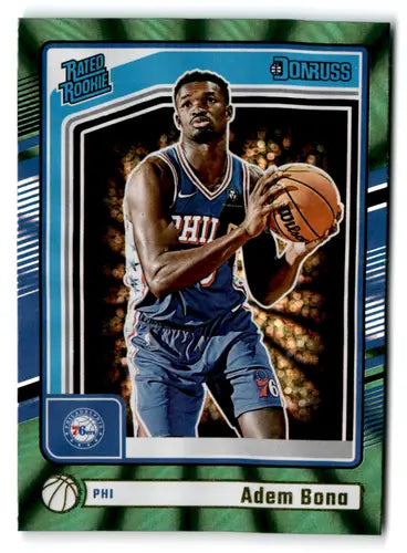 2024-25 Donruss Holo Green Laser #205 Adem Bona NM-MT RC Rookie 76ers ID:81278 - Basketball Card Single
